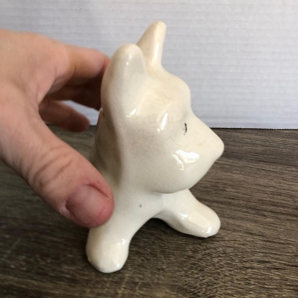 Vtg Ceramic Westie Dog Planter - Picture 5 of 14